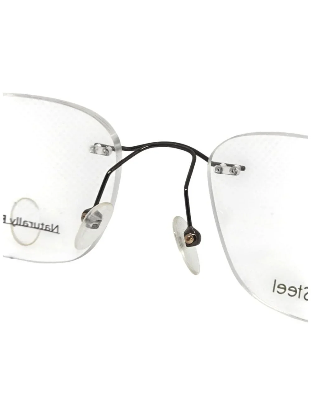 Naturally Rimless Eyeglass Frames Stainless Steel Brown 53-20-145 NR356